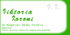 viktoria koromi business card